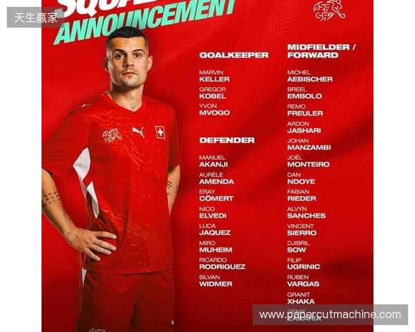 瑞士本期大名单：扎卡领衔，阿坎吉、科贝尔、巴尔加斯、恩多耶在列